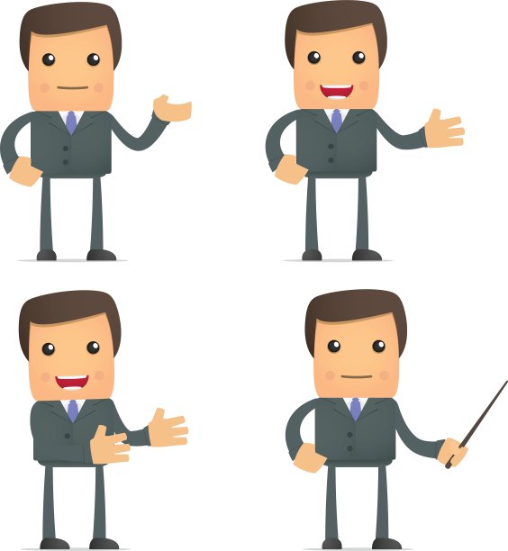 有趣的卡通的商人图片下载