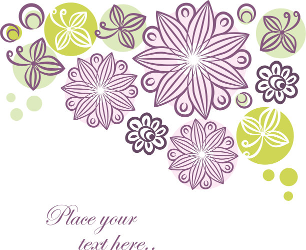 花卉复古的旗帜图片下载