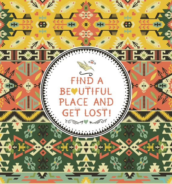 带有几何元素的阿兹特克图案图片下载