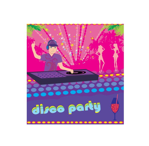 DJ和女孩们在派对上跳舞图片下载