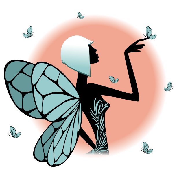 一个仙女轮廓图片下载