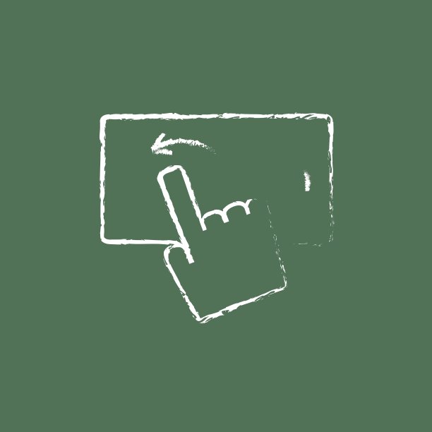 用粉笔画的触摸屏智能手机图标图片下载