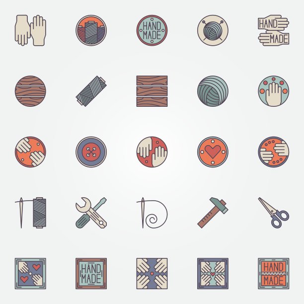 彩色手工图标图片下载