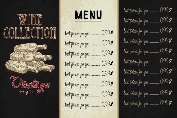 餐厅菜单模板图片下载