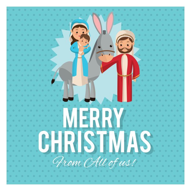 神圣家庭图标圣诞快乐设计图片下载