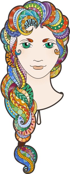 图案复杂的漂亮女孩图片下载