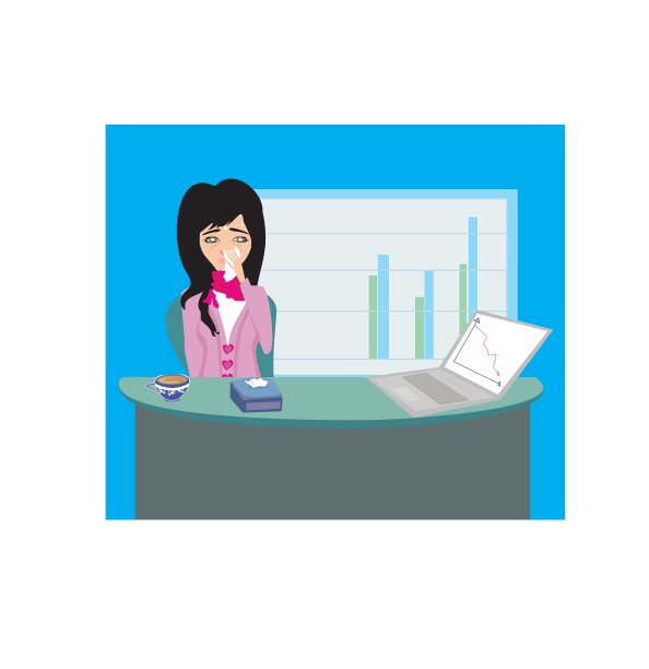 生病的秘书工作图片下载