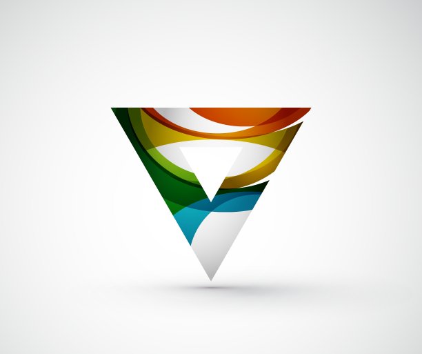 抽象几何公司标志三角形箭头图片下载