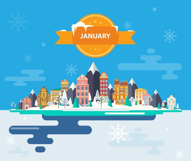 冬季景观小镇图片下载