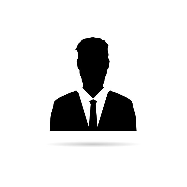 带领带的男士剪影图片下载