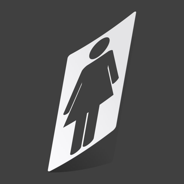 单色女人贴纸图片下载