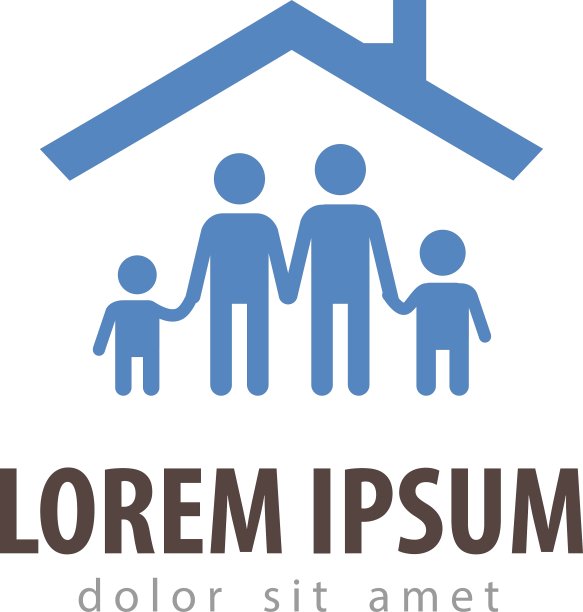 房屋标志设计模板家庭或家庭图片下载