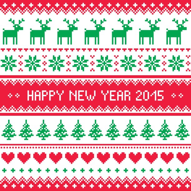 2015年新年快乐——斯堪的纳维亚冬季模式图片下载