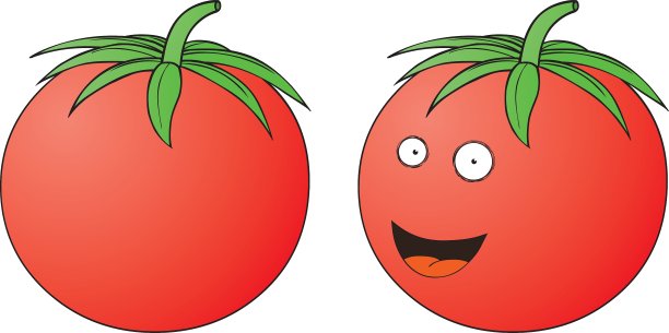 微笑的番茄图片下载