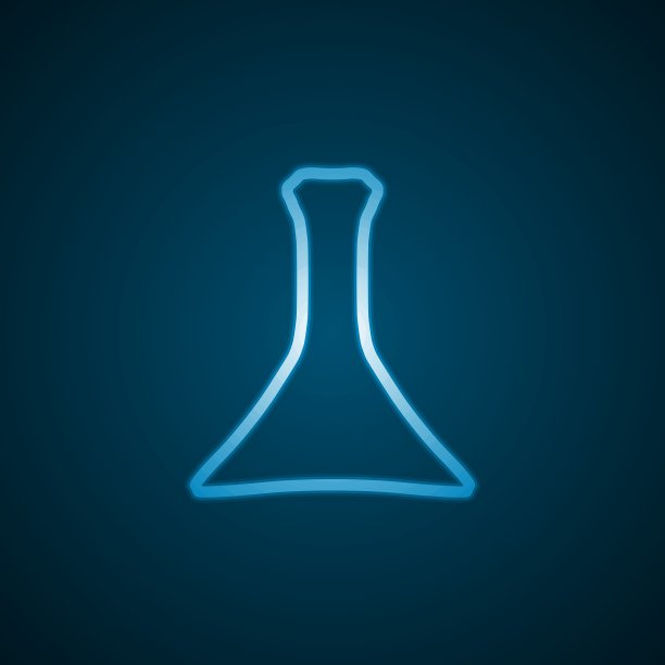 实验室烧瓶蓝色背景图片下载