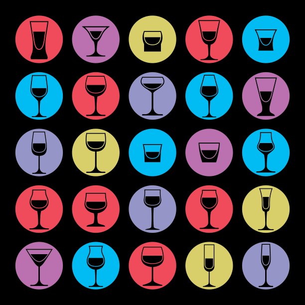 装饰酒杯集一套图片下载