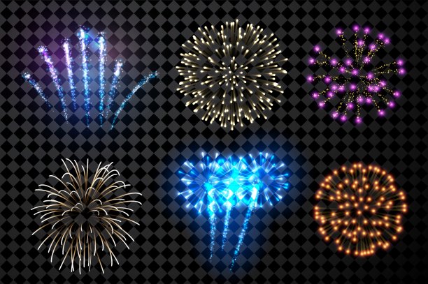 节日烟花组图片下载