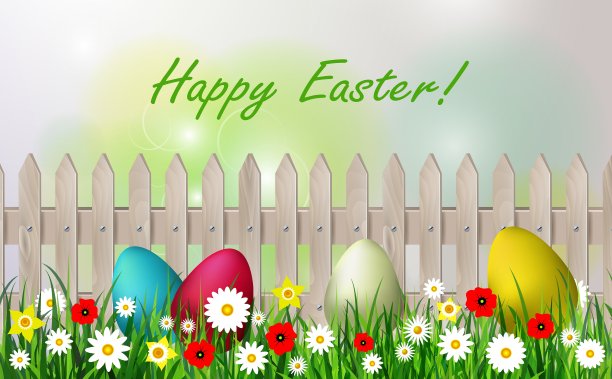 复活节背景与复活节彩蛋图片下载