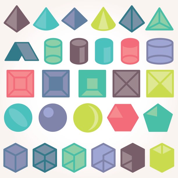 一套图标几何标志图片下载