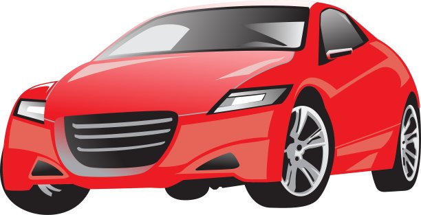 年轻的红色汽车图片下载