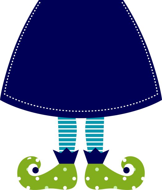 可爱的圣诞小精灵腿与裙子图片下载