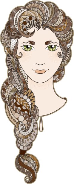 图案复杂的漂亮女孩图片下载