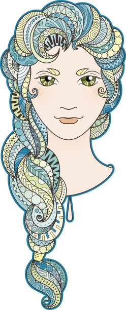 图案复杂的漂亮女孩图片下载