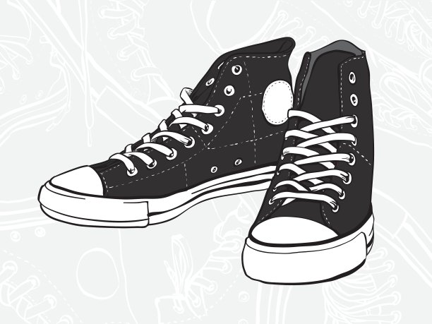 黑色的运动鞋图片下载