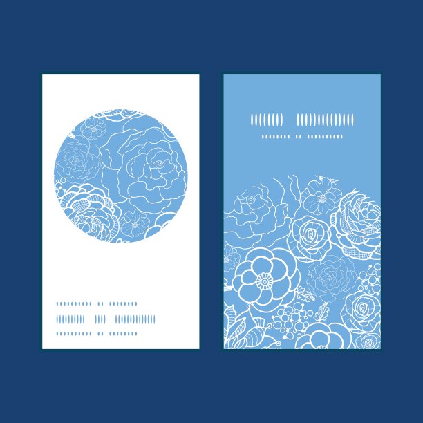 紫色花边花垂直圆框图片下载