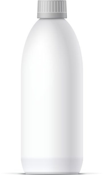 空白瓶现实的白色背景图片下载