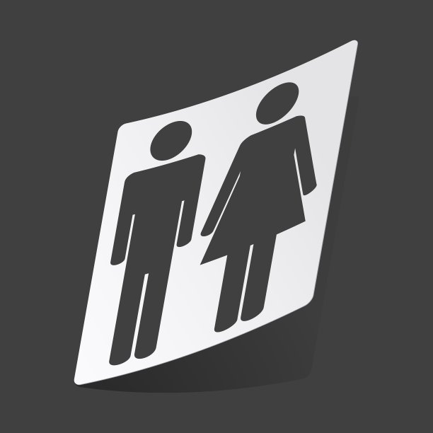 黑白男女贴纸图片下载