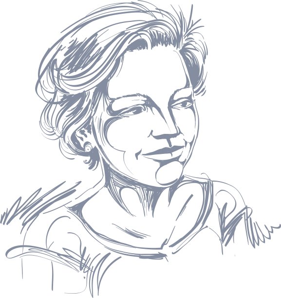 手绘的美丽浪漫的女人Mono图片下载