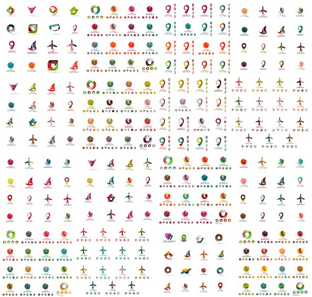 标志巨大的巨型集合抽象几何图片下载