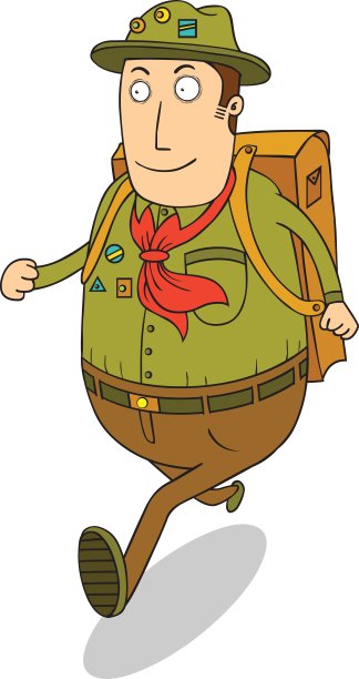 脂肪童子军徒步旅行图片下载