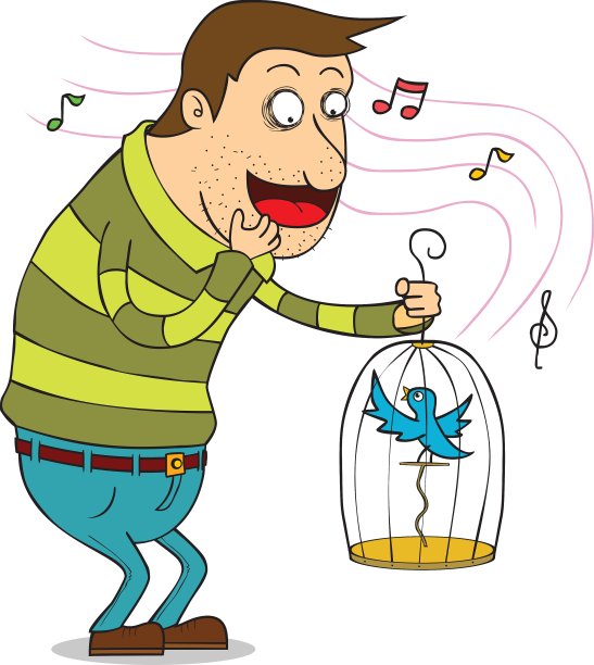 男人鸟笼图片下载