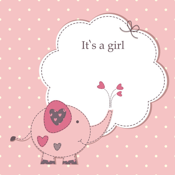 宝宝背景与可爱的大象2图片下载