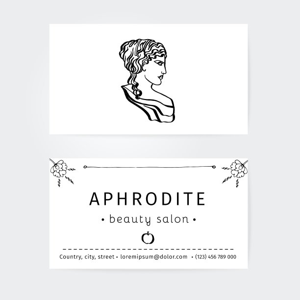 美容院名片设计图片下载