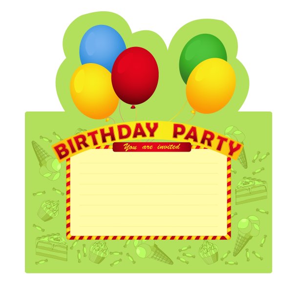 生日聚会发明卡片图片下载