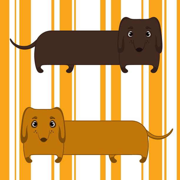 两个腊肠犬图片下载
