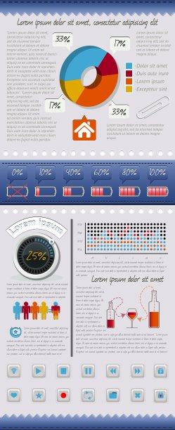 一组元素，信息图和图标图片下载