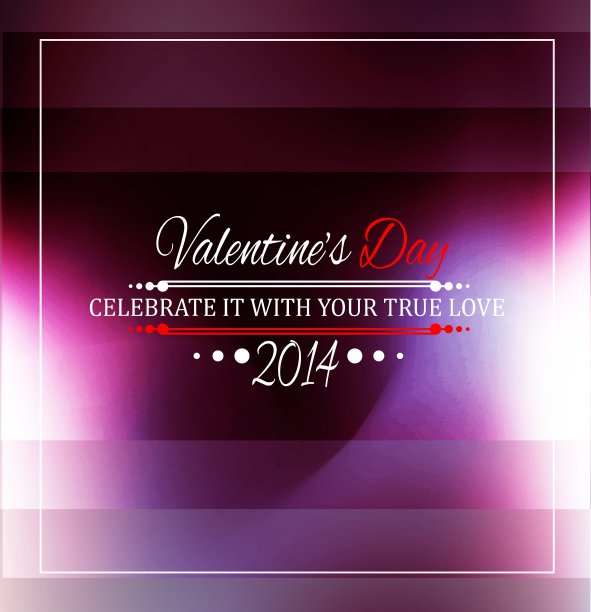 情人节模板与美丽的心图片下载