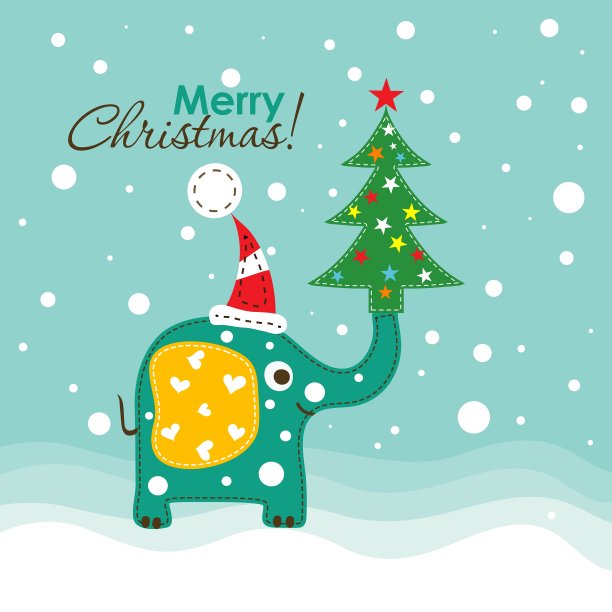 圣诞贺卡模板图片下载