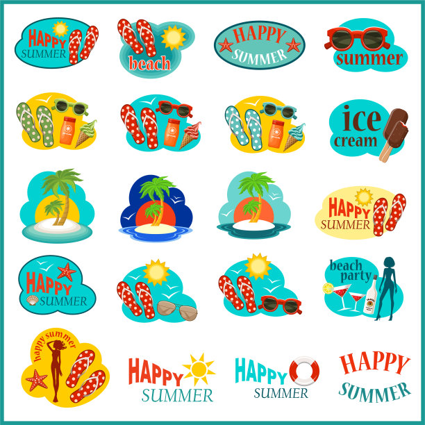 海滩图标设置图片下载