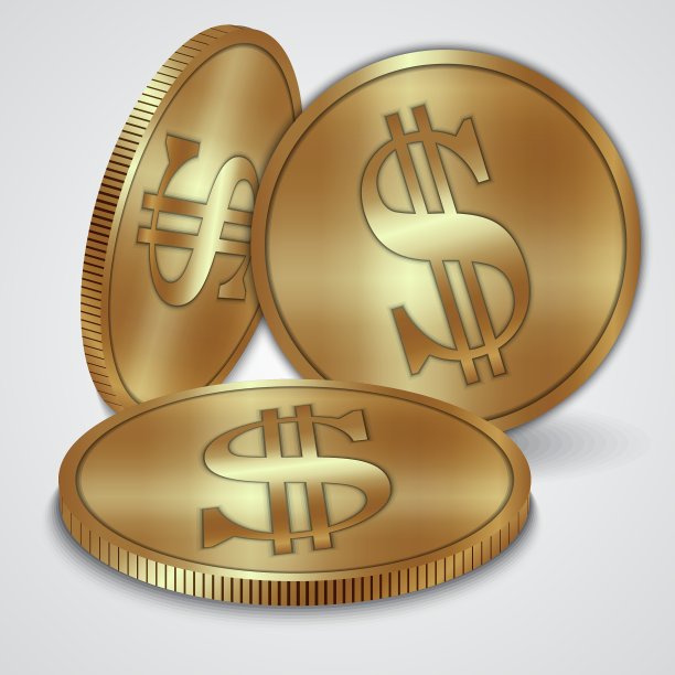 有美元符号的金币图片下载