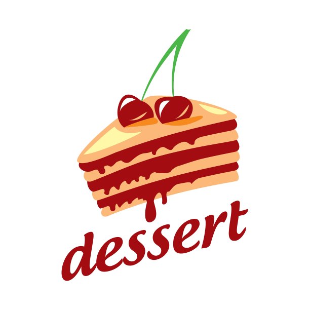 两颗樱桃的标志蛋糕图片下载