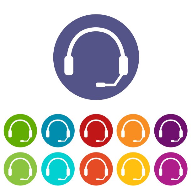 耳机图标彩色设置图片下载