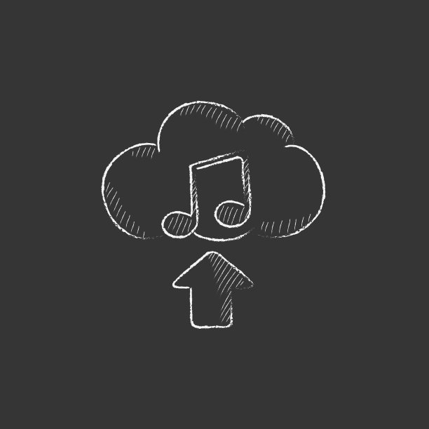 上传音乐以粉笔图标绘制图片下载