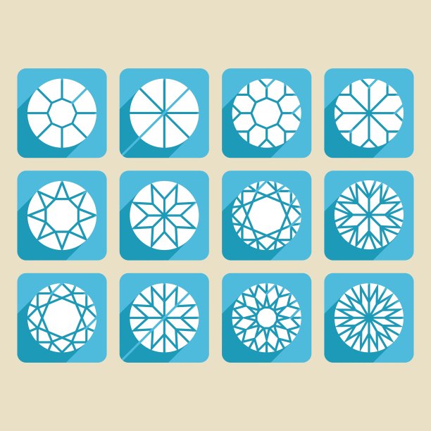 一套切割样品钻石宝石图片下载