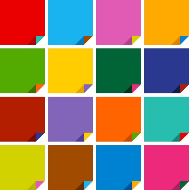 一组16个空白方块图片下载