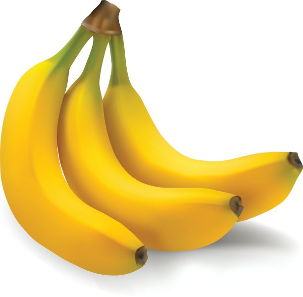 白底香蕉特写镜头图片下载